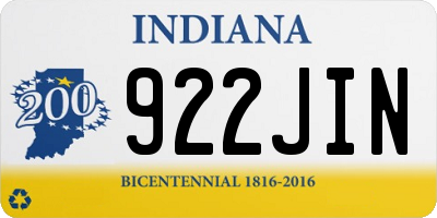 IN license plate 922JIN