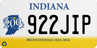 IN license plate 922JIP