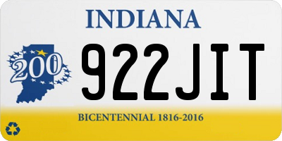 IN license plate 922JIT
