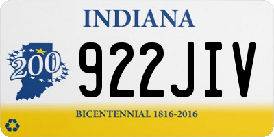 IN license plate 922JIV