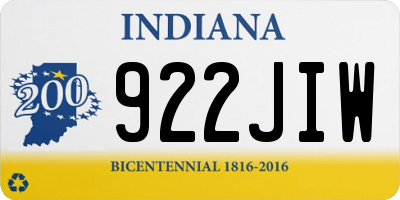IN license plate 922JIW