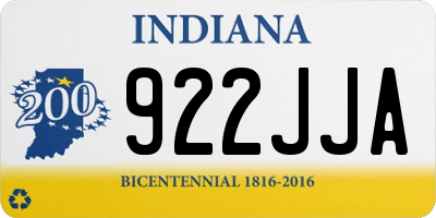 IN license plate 922JJA