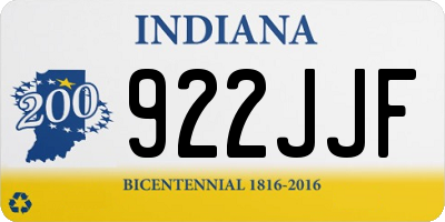 IN license plate 922JJF