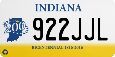 IN license plate 922JJL