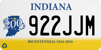 IN license plate 922JJM
