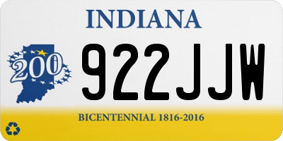 IN license plate 922JJW