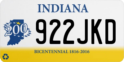 IN license plate 922JKD