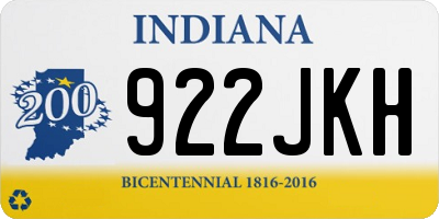 IN license plate 922JKH