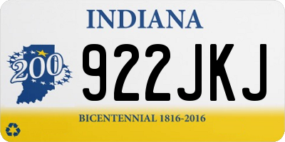 IN license plate 922JKJ