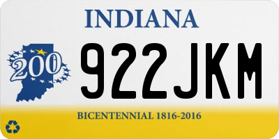 IN license plate 922JKM