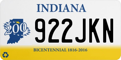 IN license plate 922JKN