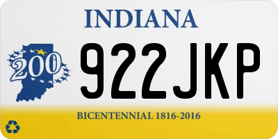 IN license plate 922JKP