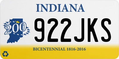IN license plate 922JKS