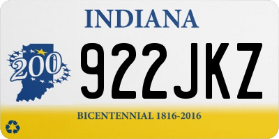 IN license plate 922JKZ