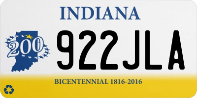 IN license plate 922JLA
