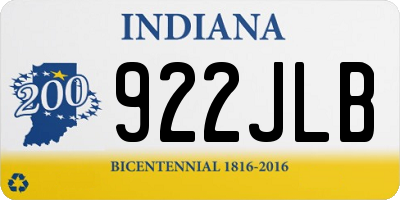IN license plate 922JLB