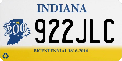IN license plate 922JLC