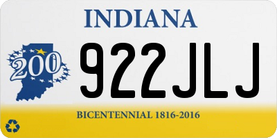 IN license plate 922JLJ
