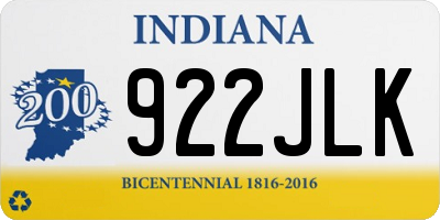 IN license plate 922JLK
