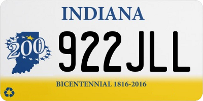 IN license plate 922JLL