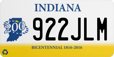 IN license plate 922JLM