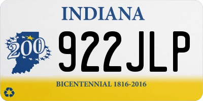 IN license plate 922JLP