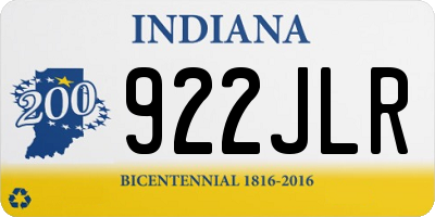 IN license plate 922JLR