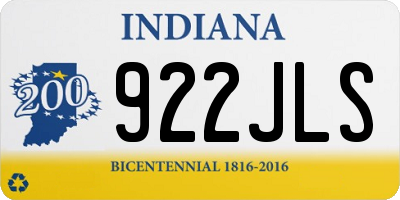 IN license plate 922JLS