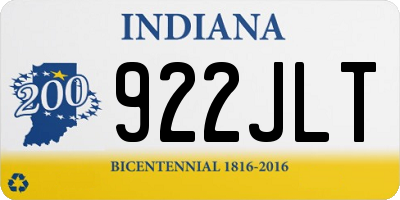IN license plate 922JLT