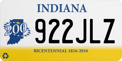 IN license plate 922JLZ