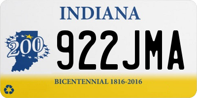IN license plate 922JMA