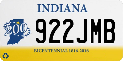 IN license plate 922JMB