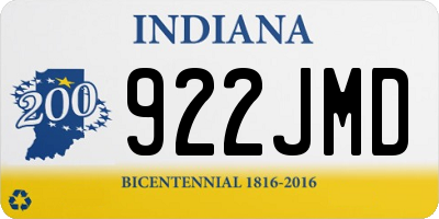 IN license plate 922JMD