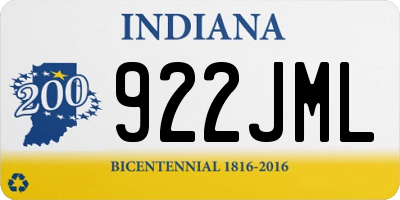 IN license plate 922JML
