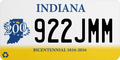 IN license plate 922JMM