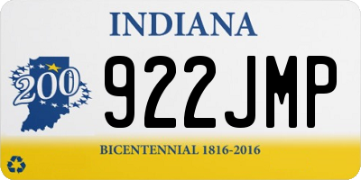 IN license plate 922JMP