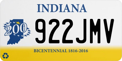 IN license plate 922JMV
