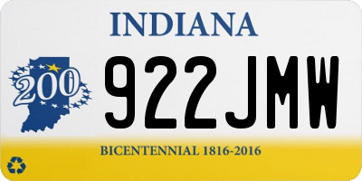 IN license plate 922JMW