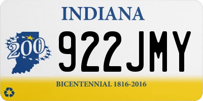 IN license plate 922JMY