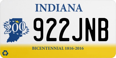 IN license plate 922JNB