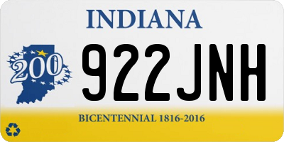 IN license plate 922JNH