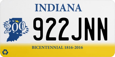IN license plate 922JNN