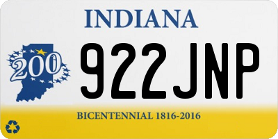 IN license plate 922JNP