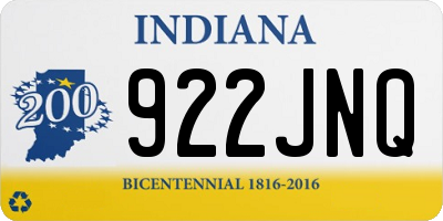 IN license plate 922JNQ