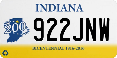 IN license plate 922JNW