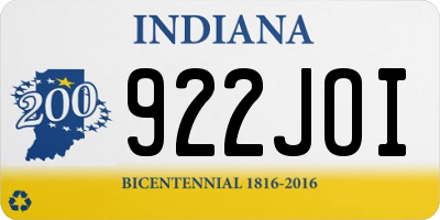 IN license plate 922JOI