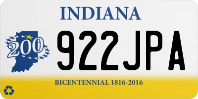 IN license plate 922JPA