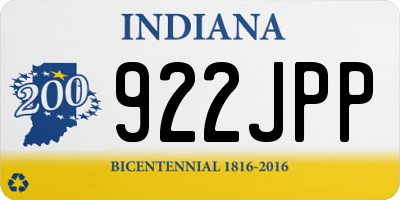 IN license plate 922JPP