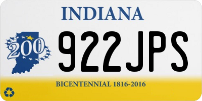 IN license plate 922JPS