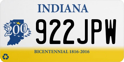 IN license plate 922JPW